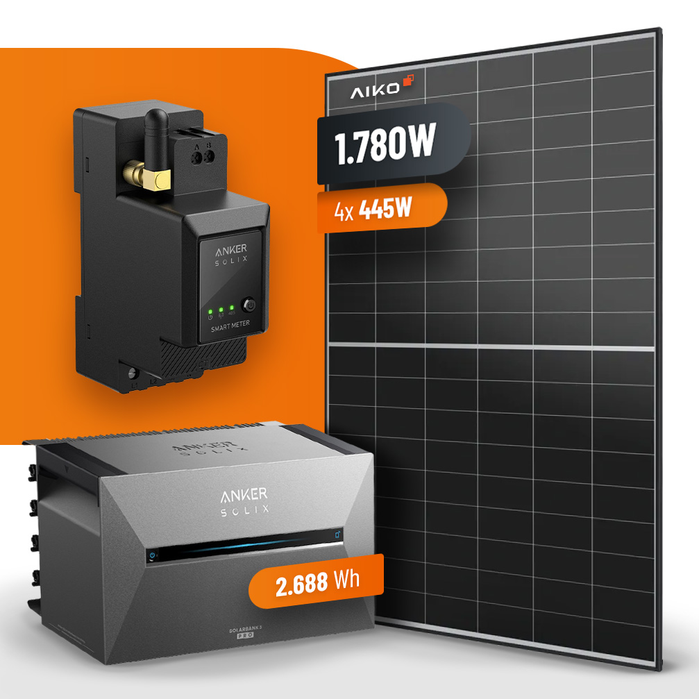 1780W-AIKO-Nebular-Anker-Solix-3-Pro-1.jpg ⚡Balkonkraftwerk 1780W mit Speicher⚡AIKO Nebular + Anker Solix 3 Pro inkl. Smart Meter – Bild 1