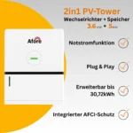 SolarTower 3.6 - 3,6 kW Solaranlage mit 5 kWh Speicher | Komplettset inkl. Ziegeldach Montagesystem – Bild 2