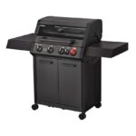 Gasgrill 'Monroe ProX 4 SIR Turbo Shadow' schwarz 153,5 x 58 x 118,5 cm