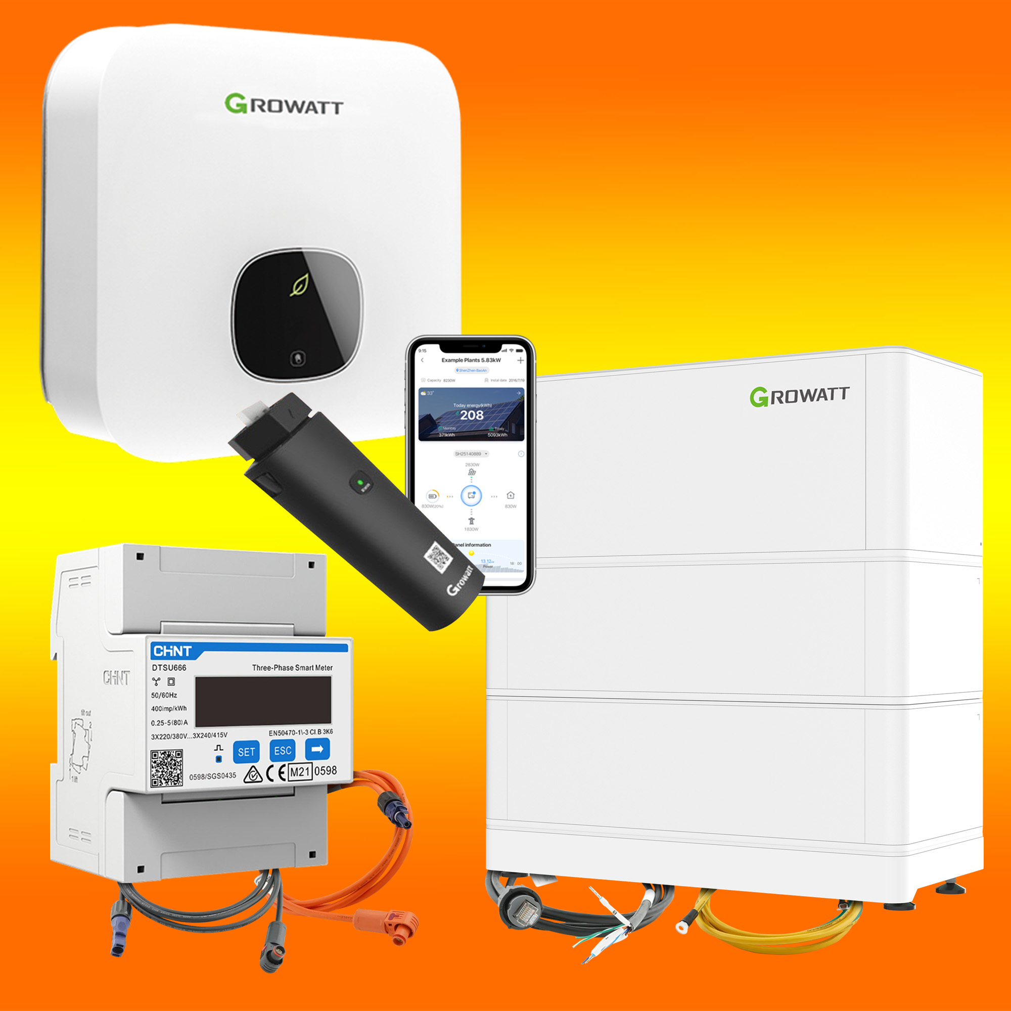 Growatt_Nachruestsatz_ARK_2_Batterien-1.jpg Batterie Nachrüst-Set MIN 4600TL-XH2 Wechselrichter mit 5,12 kWh ARK Lithium Speicher (0% MwSt.*) – Bild 1